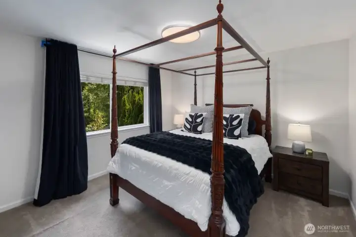 Bedroom with walk in closet