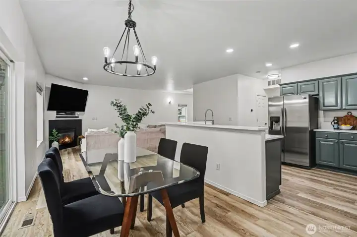 Spacious with tall ceilings, open concept gathering space