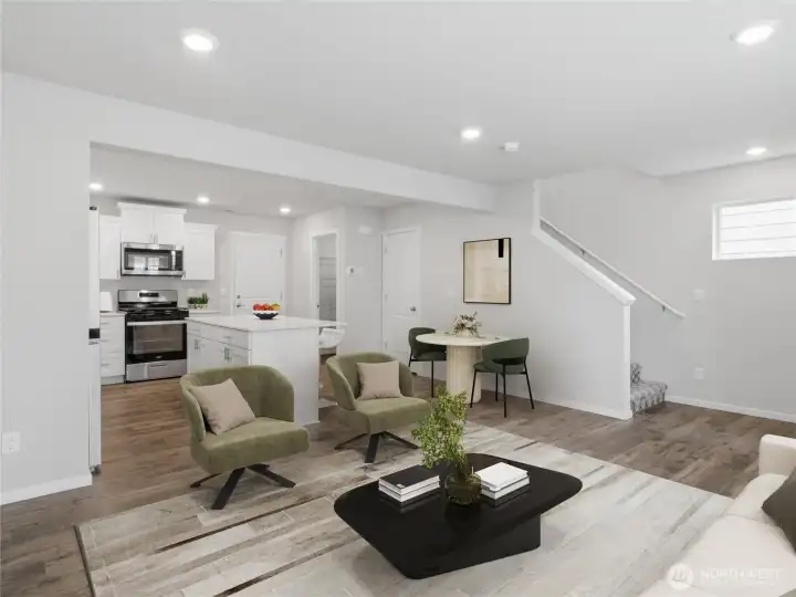 View from your living room to your kitchen, ***Virtually Staged*** View from your living room to your kitchen, ***Virtually Staged***