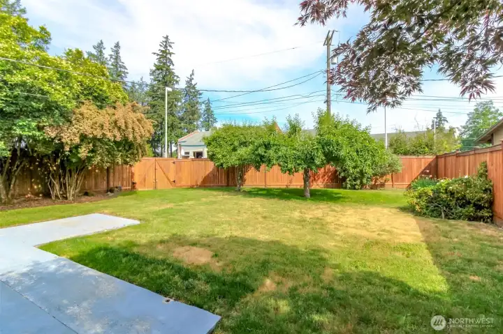 backyard oasis fully fenced