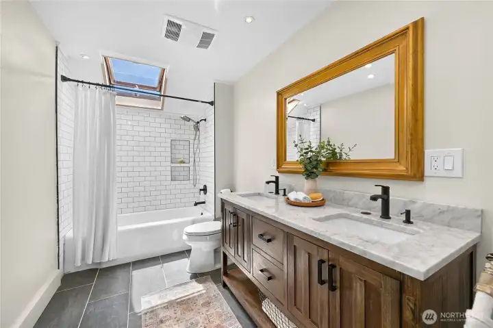 Remodeled bathroom upstairs