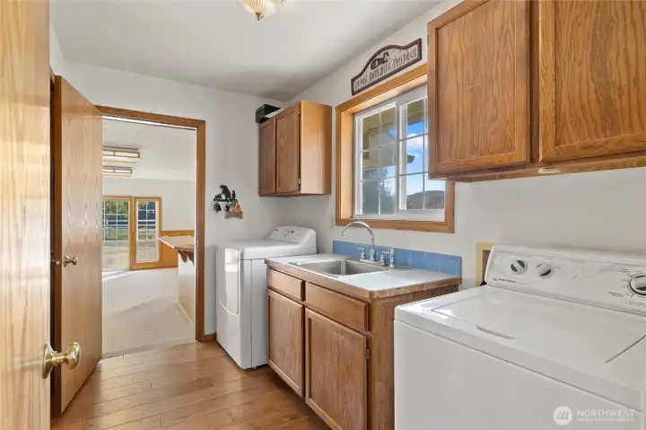 Laundry room with a walk-in pantry and 1/2 bath!