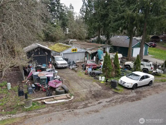 Lot is 75 wide by 115 deep. Nice level lot, older septic system-will need a remodel, water and power on property.