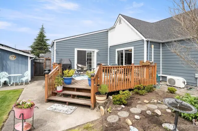Deck with Access from Primary Bedroom and Dining Room
