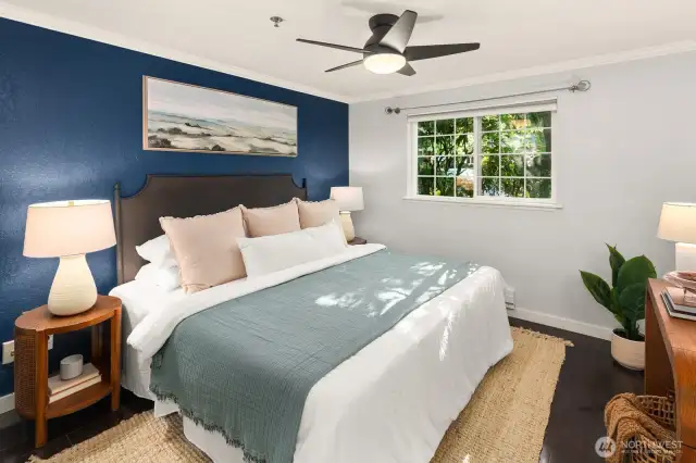 Generous primary bedroom