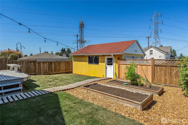 Detached Garage Accessible through Back Yard