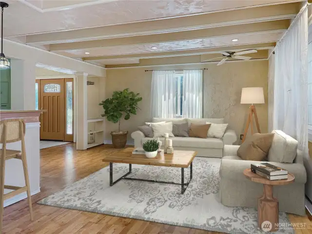 Virtually Staged Living Room