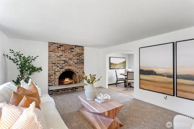 Living Room with fireplace