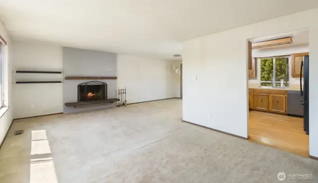 Living room and kitchen