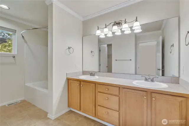 Double sink & large vanity~