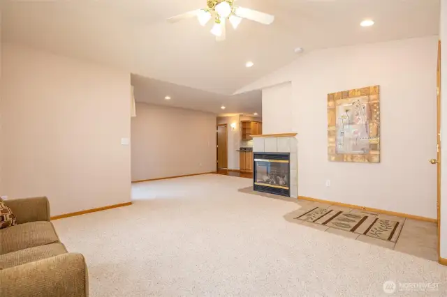 Living Room with Gas Fireolace