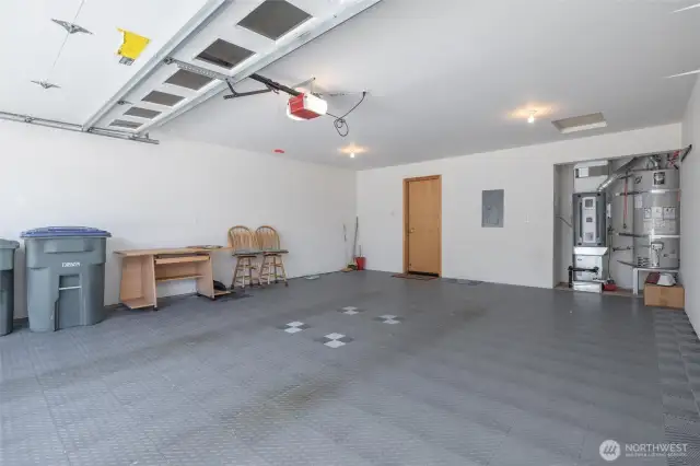 Garage has Coded Key Pad Entry and Newer Gas Forced Air Furnace & Large Gas H2O System