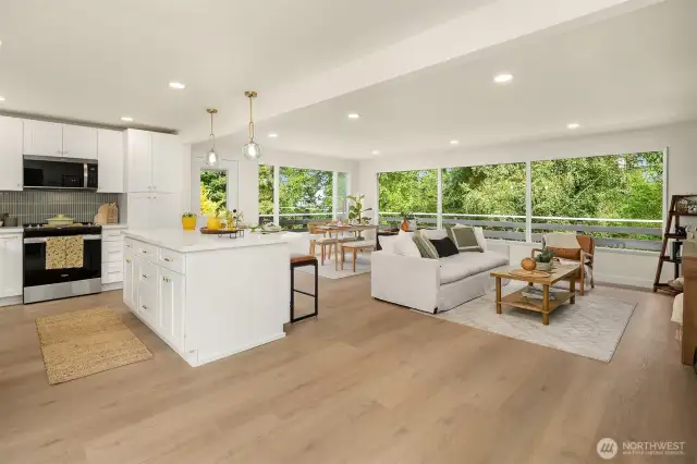 Welcome Home! This open concept Kitchen/Dining/Living Space is BEAUTIFUL