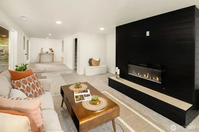 Gorgeous Electric Fireplace Gives Great Ambiance without the Mess of a Traditional Fireplace