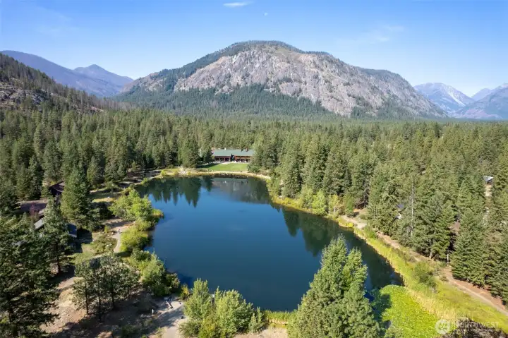 Wilson Ranch is completely surrounded by National Forest Lands.  Features 4-acre lake – Stocked and available for swimming, paddle boarding, kayaking, and fishing.