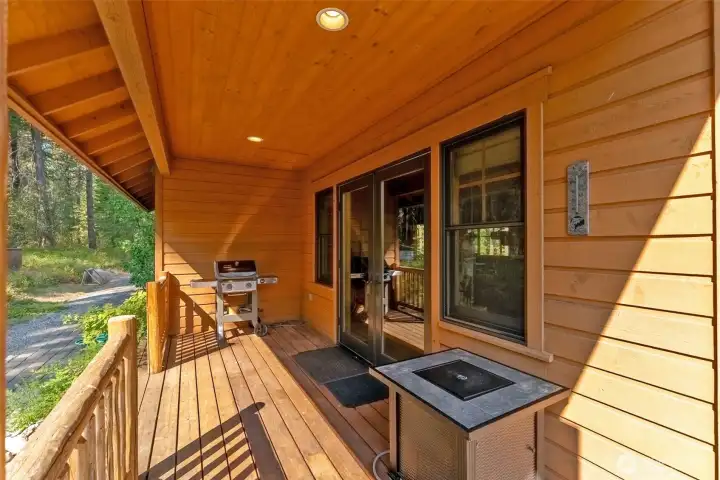 Seamless indoor-outdoor living with access to the deck.