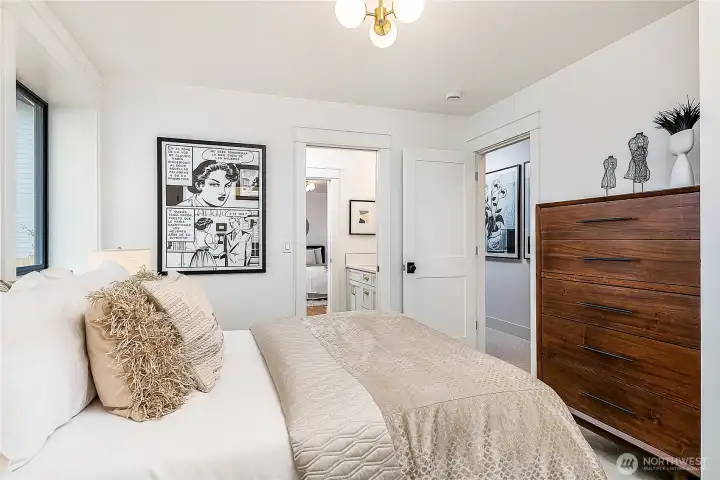With direct access to full bath.