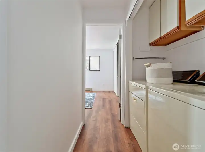 Conveniently located laundry.