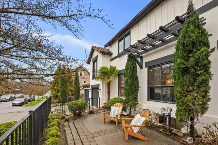 Private backyard provides an inviting setting for outdoor entertaining, dining al fresco, or simply relaxing in the tranquil surroundings.