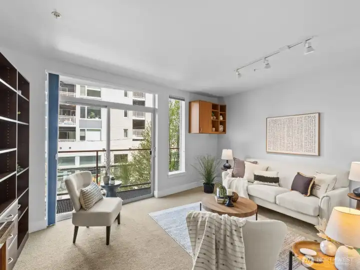 The space is just filled with natural light.