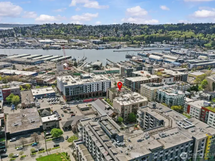 You'll also have views of the water from the roof.