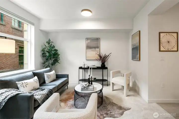 One tap, endless ambiance—custom smart lighting lets you transform the space at any time.