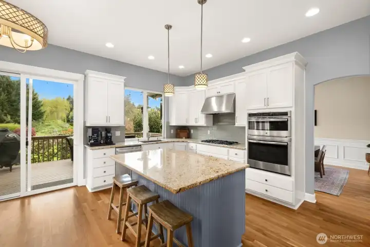 Covered deck access off kitchen makes for a perfect entertaining space!