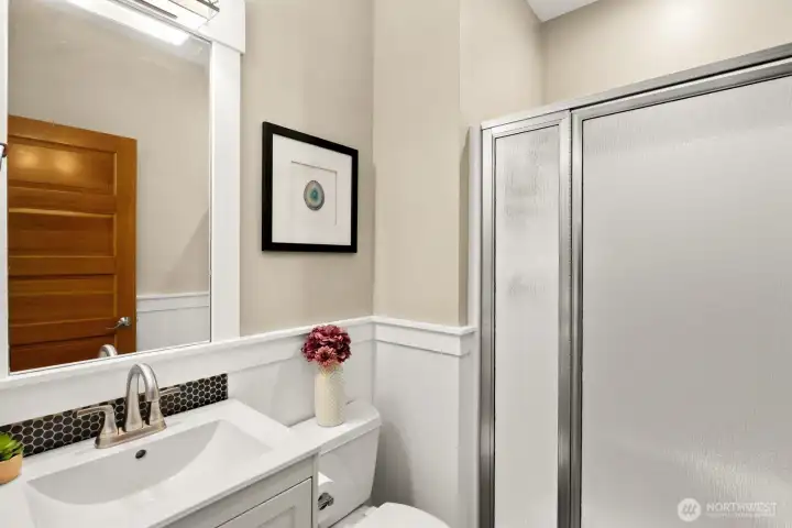 DOWNSTAIRS 3/4 bathroom.