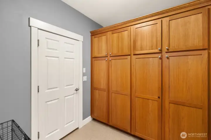 Bedroom off garage!  Perfect spot to store backpacks, coats shoes and more!