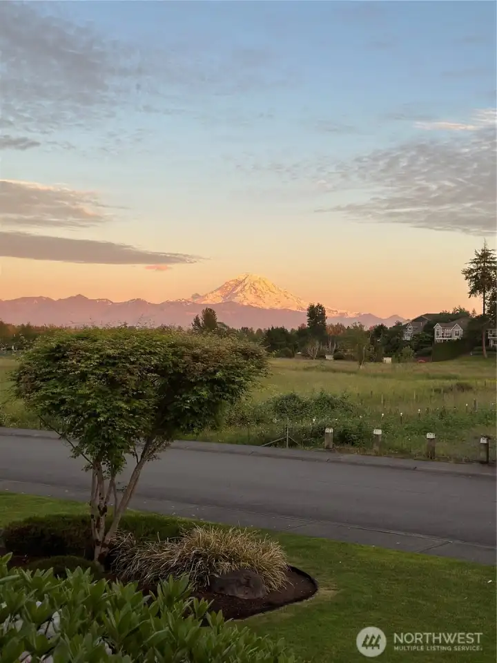 Sunrise from the front of the home.