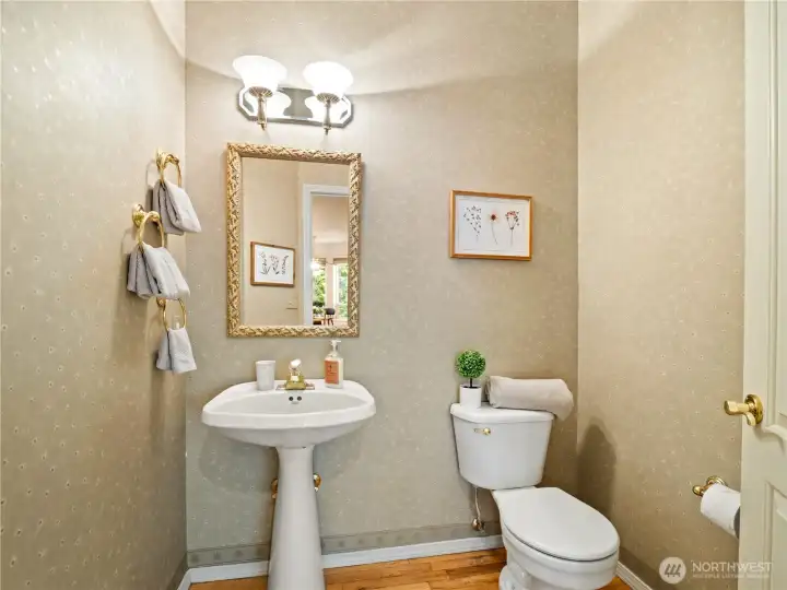 This is the half bath on the bottom floor.