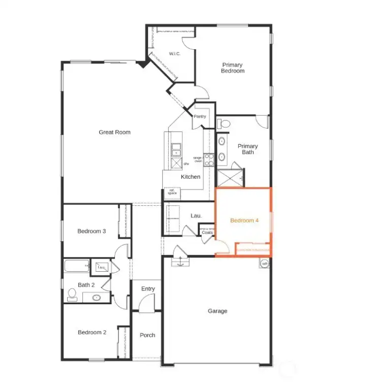 Floor Plan for 1990 Sq. Ft. Floor Plan for 1990 Sq. Ft.