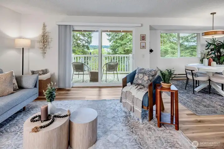 Recently remodeled, nice view from your private deck