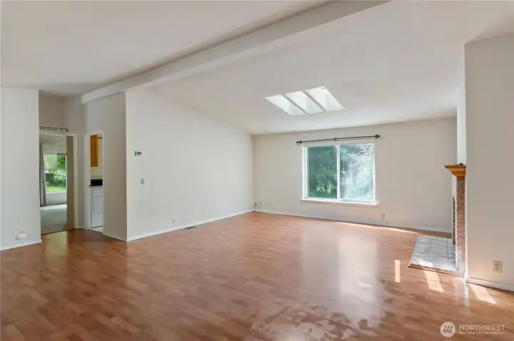 Open Living Room and Dining Room from the front entry.