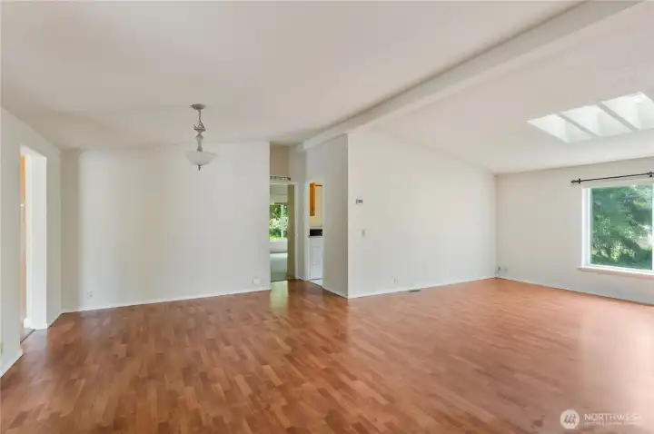 Dining room and hallway leading to Primary.