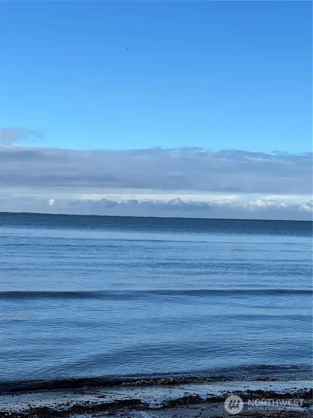 Community beach facing west