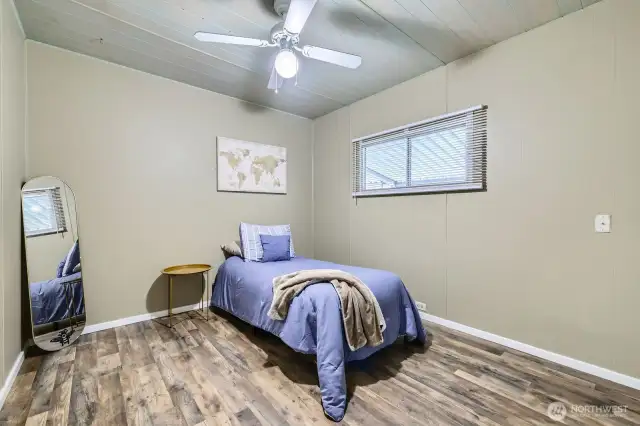 Guest room with walk in closet.