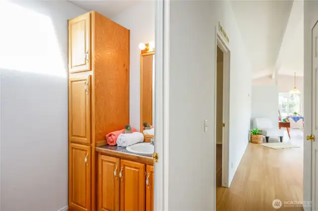 Nice view of the other bedroom and placement of the 2nd bathroom.