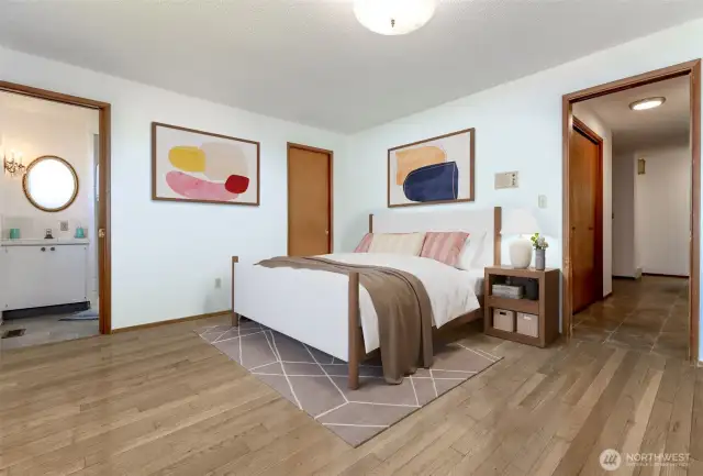 primary bedroom virtual staged