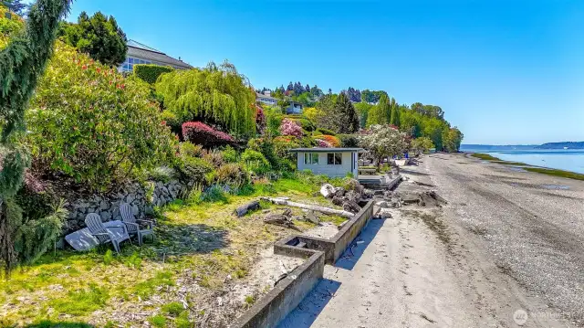 you own the tideland rights.  Have fun digging for shellfish and putting out crab pots