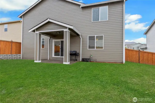 Fenced and Irrigated backyard