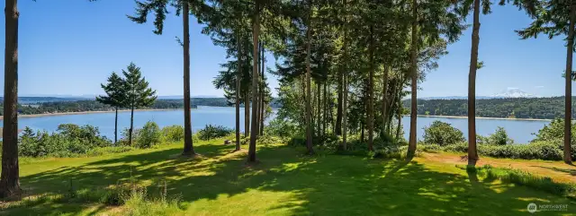 A panorama from north to south: The KVI Towers all the way to Mt. Rainier.