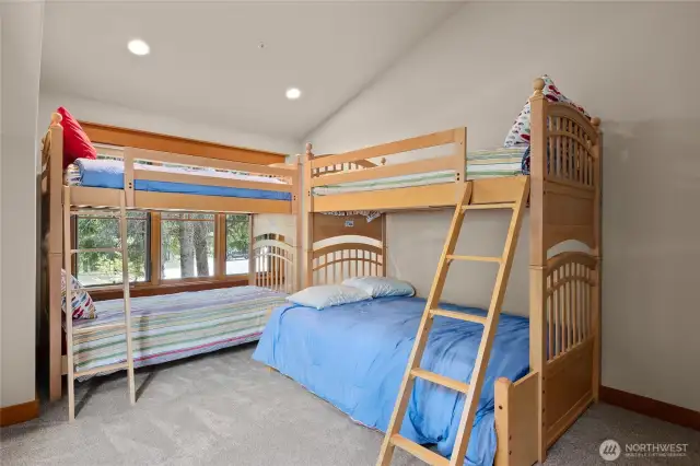 Bunk room with closet that has extra storage. Sleeps 4