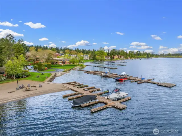 Private boat and kayak moorage available
