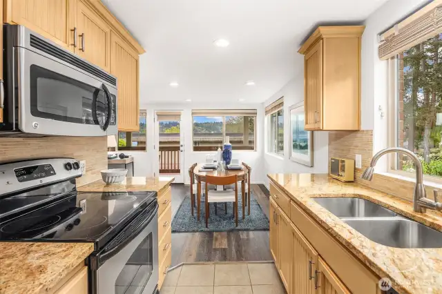 Updated kitchen with granite counters