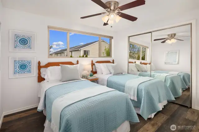 Second bedroom with abundant natural light and double closet