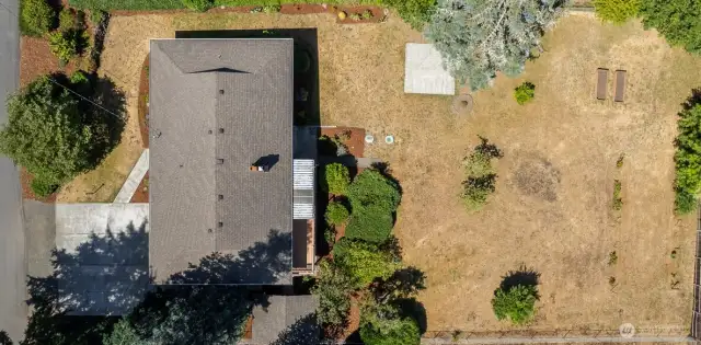 Nearly half acre lot provides a huge back yard