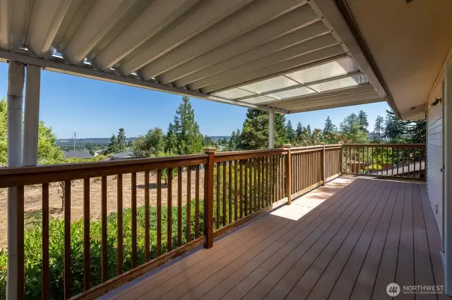 Covered portion of the deck