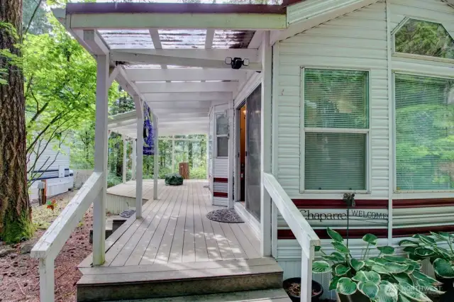 Expansive covered deck