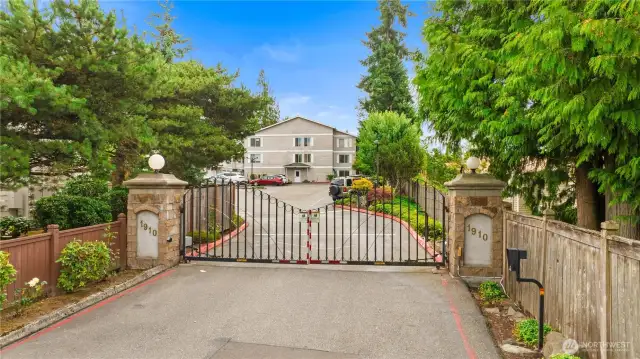 Gated Entry into Complex for added security!